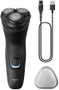 Philips S1141/00 Shaver Series 1000 con cuchillas PowerCut y cabezales 4D flexibles, Negro intenso