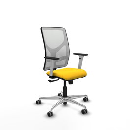 PIQUERAS Y CRESPO Silla de oficina Motilla con mecanismo Sincro Amarillo y Blanco