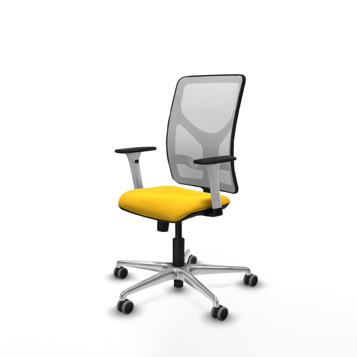 PIQUERAS Y CRESPO Silla de oficina Motilla con mecanismo Sincro Amarillo y Blanco
