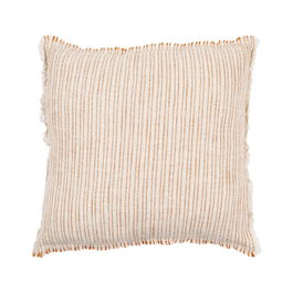 Cojín Rayas Tierra Viscosa / Lino 50 X 50 cm