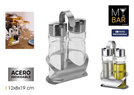 My Bar Aceitera-Vinagrera con Soporte 8 cm x 19 cm x 12 cm (12 Unidades)
