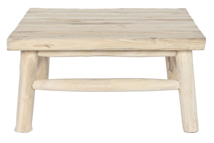 DKD Home Decor Mesa de Centro de Teca 80x80x40 Natural
