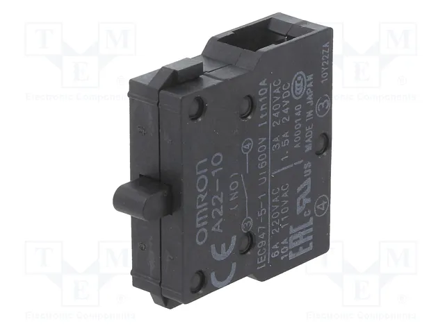 OMRON Bloques de contactos A22-10