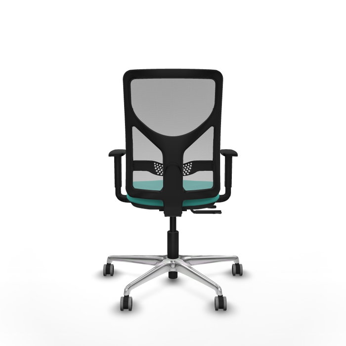 PIQUERAS Y CRESPO Silla de oficina Motilla con mecanismo Sincro/Traslack, Turquesa y Gris