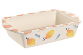 DKD Home Decor Bandeja Mediterraneo Azul Amarillo Gres 20.3 x 7.5 x 32.5 cm (2 Unidades)