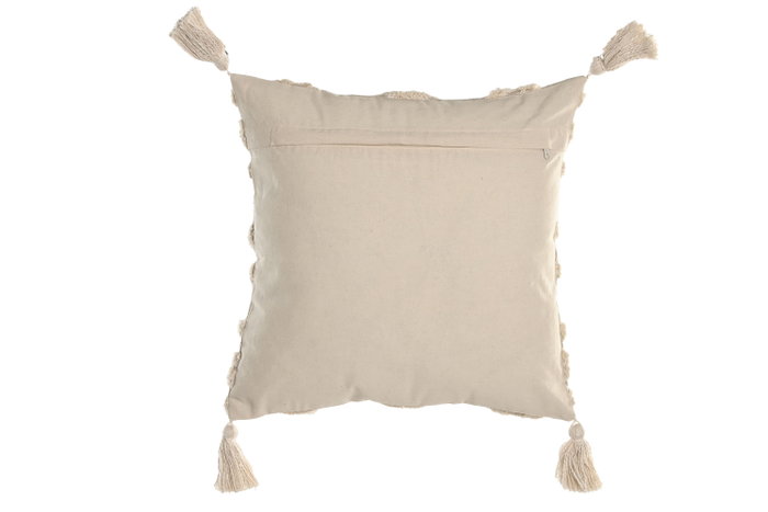 DKD Home Decor Cojín de Algodón Hecho a Mano Crudo 45x45 cm DKD Home Decor Cojín de Algodón Hecho a Mano Crudo 45x45 cm