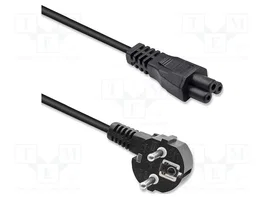 QOLTEC Cable de alimentación H05VV-F 3x1mm2 1,5m Negro