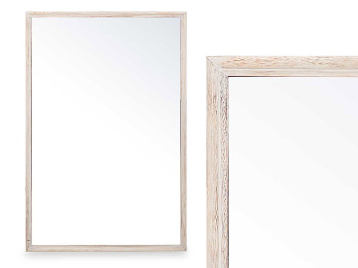 Giftdecor Espejo Pared Marco Madera Natural 80 x 120 cm