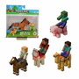 Bizak Figura y Animal Minecraft Con Movimiento con Cuerda