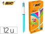 Bic Bolígrafo 4 Colores Pastel Edición Limitada Retráctil Punta Media 1 mm