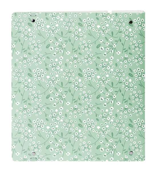 Safta Carpeblock PP Foam 4 Ani 35mm c/Recambio Light Green Flowers 27x32x4 cm