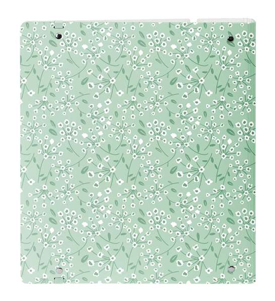 Safta Carpeblock PP Foam 4 Ani 35mm c/Recambio Light Green Flowers 27x32x4 cm