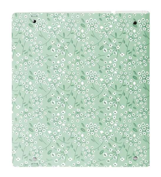 Safta Carpeblock PP Foam 4 Ani 35mm c/Recambio Light Green Flowers 27x32x4 cm