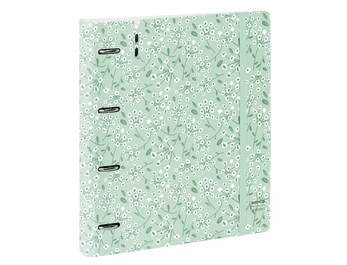 Safta Carpeblock PP Foam Carpeta de Anillas con Recambio Floral Verde Claro Safta Carpeblock PP Foam Carpeta de Anillas con Recambio Floral Verde Claro