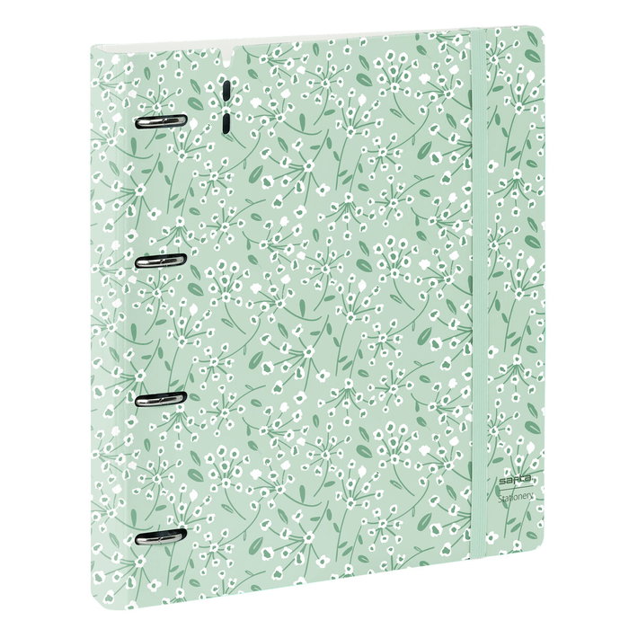 Safta Carpeblock PP Foam Carpeta de Anillas con Recambio Floral Verde Claro Safta Carpeblock PP Foam Carpeta de Anillas con Recambio Floral Verde Claro