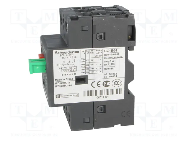 SCHNEIDER ELECTRIC Interruptor motorizado Easy TeSys 0,12/0,18kW 230÷690VAC SCHNEIDER ELECTRIC Interruptor motorizado Easy TeSys 0,12/0,18kW 230÷690VAC