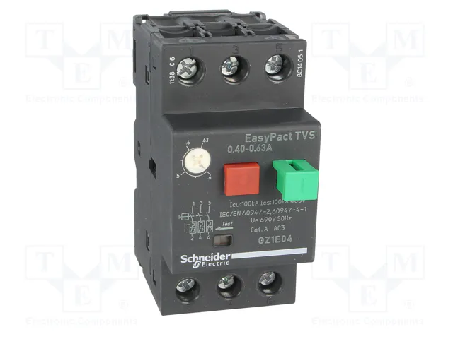 SCHNEIDER ELECTRIC Interruptor motorizado Easy TeSys 0,12/0,18kW 230÷690VAC SCHNEIDER ELECTRIC Interruptor motorizado Easy TeSys 0,12/0,18kW 230÷690VAC