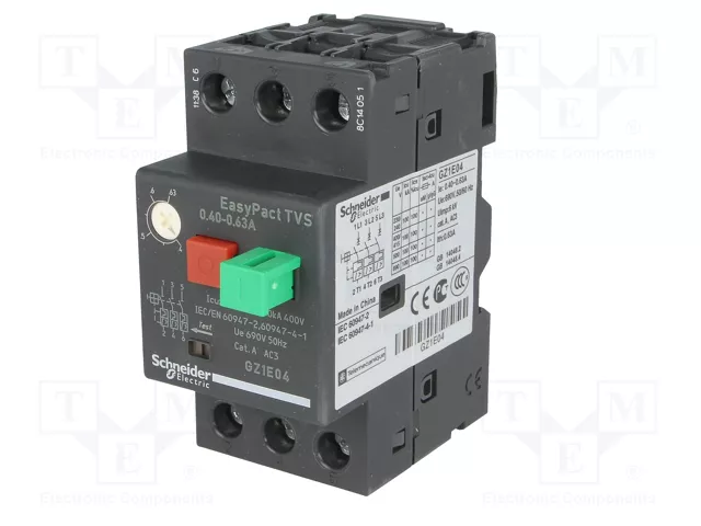 SCHNEIDER ELECTRIC Interruptor motorizado Easy TeSys 0,12/0,18kW 230÷690VAC SCHNEIDER ELECTRIC Interruptor motorizado Easy TeSys 0,12/0,18kW 230÷690VAC