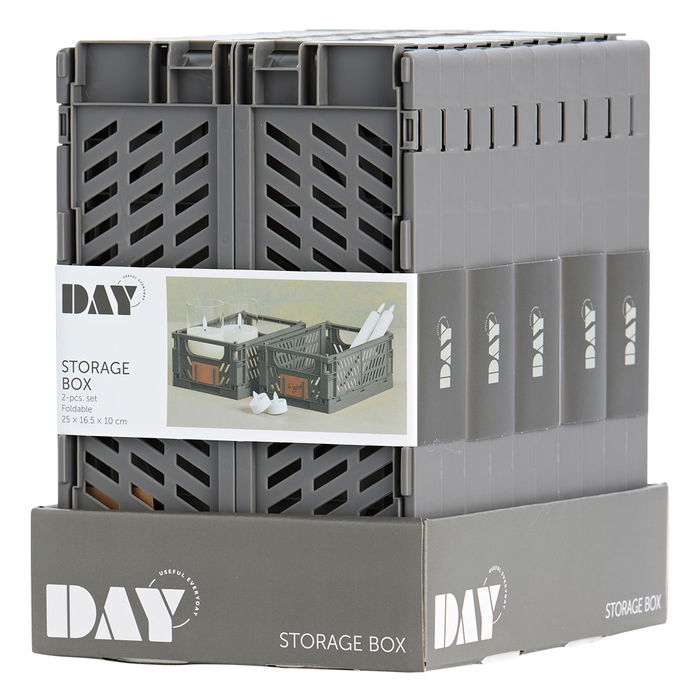 Day Juego De 2 Caja Plegable 25x16.5 cm Gris Oscuro