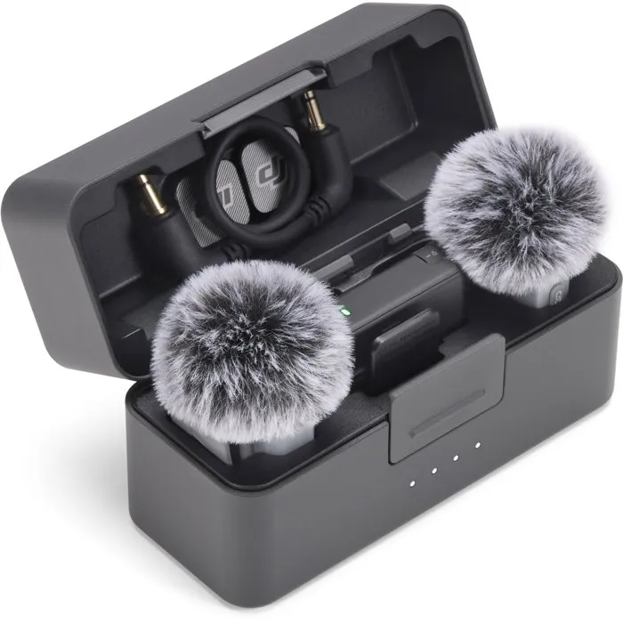 DJI Mic Mini 2 Micrófono inalámbrico 2 transmisores 1 receptor Estuche de carga