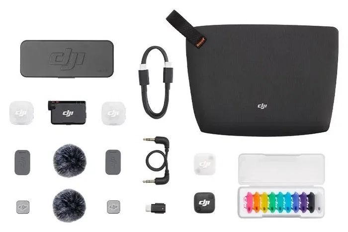 DJI Mic Mini 2 con 2 transmisores, 1 receptor y estuche de carga DJI Mic Mini 2 con 2 transmisores, 1 receptor y estuche de carga