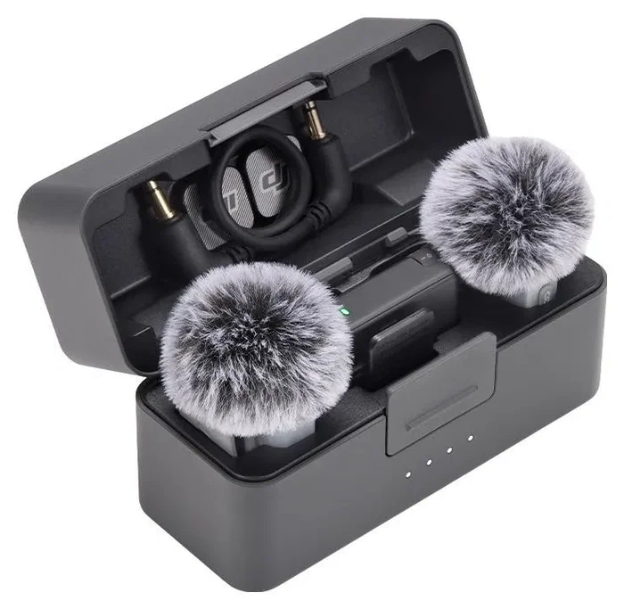 DJI Mic Mini 2 con 2 transmisores, 1 receptor y estuche de carga DJI Mic Mini 2 con 2 transmisores, 1 receptor y estuche de carga