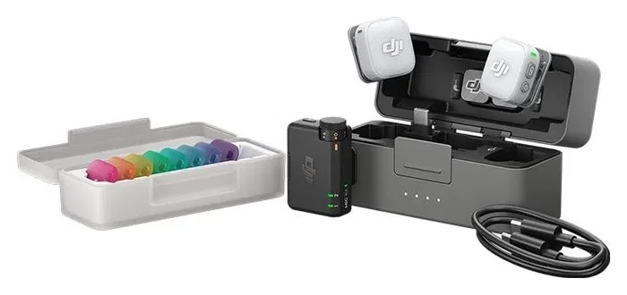 DJI Mic Mini 2 con 2 transmisores, 1 receptor y estuche de carga DJI Mic Mini 2 con 2 transmisores, 1 receptor y estuche de carga