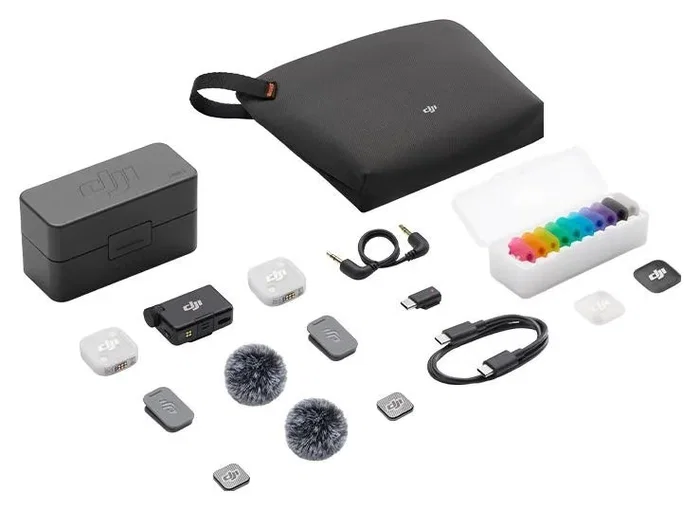 DJI Mic Mini 2 con 2 transmisores, 1 receptor y estuche de carga DJI Mic Mini 2 con 2 transmisores, 1 receptor y estuche de carga