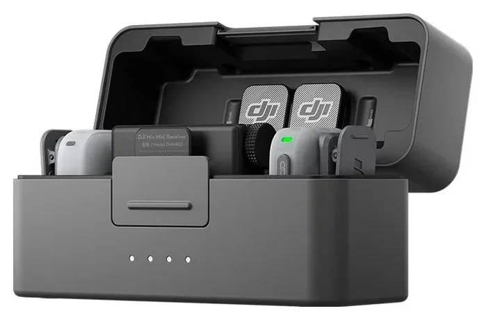 DJI Mic Mini 2 con 2 transmisores, 1 receptor y estuche de carga DJI Mic Mini 2 con 2 transmisores, 1 receptor y estuche de carga