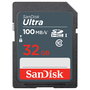 SanDisk Ultra Tarjeta de Memoria SDHC 32GB UHS-I Clase 10, Velocidad 100MB/s, Resistente a Agua, Golpes, Temperatura y Rayos X