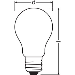Ledvance/Osram Bombilla LED Classic E27 4,2W 470Lm 2700K Regulable