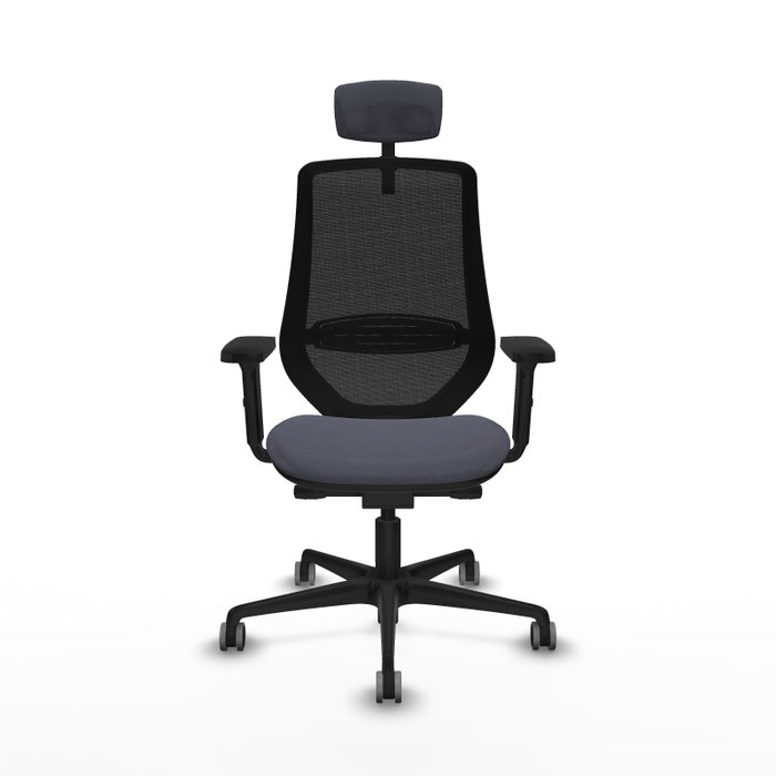 PIQUERAS Y CRESPO Silla de oficina Mardos con mecanismo Sincro/Traslack, Gris oscuro y Negro