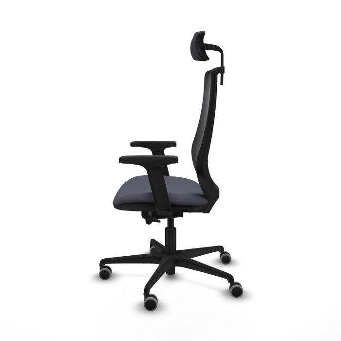 PIQUERAS Y CRESPO Silla de oficina Mardos con mecanismo Sincro/Traslack, Gris oscuro y Negro