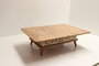 Hanah Home Mesa de Café Pino Tablero Melamina, Expandible, 90x38x60cm Abierta 120x70x90cm, Elegante y Duradera para Sala de Estar