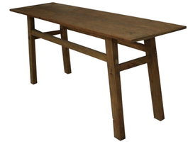 DKD Home Decor Consola Indo minimal 24 Teca Reciclada 40 x 75 x 140 cm