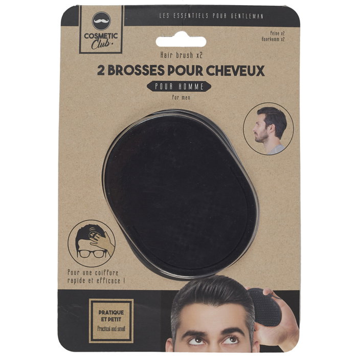 Cosmetic Club Juego De 2 Cepillos Barber Shop Pelo Doma Cabello Corto Mango Ergonómico Cosmetic Club Juego De 2 Cepillos Barber Shop Pelo Doma Cabello Corto Mango Ergonómico