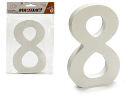 Pincello Número 8 Madera Blanco 1.8 x 15 cm (Set de 12)