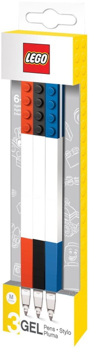 LEGO Set de 3 bolígrafos de tinta gel (Azul, Negro, Rojo) LEGO Set de 3 bolígrafos de tinta gel (Azul, Negro, Rojo)