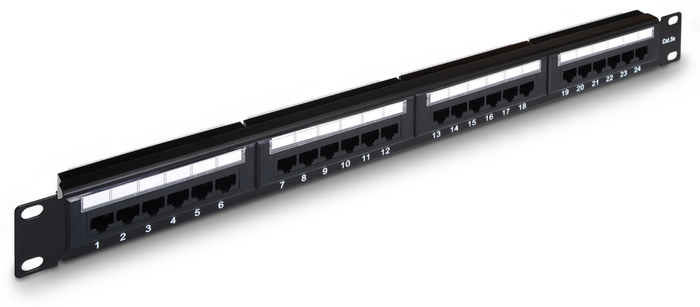 Aisens Patch Panel de 24 puertos RJ45 Cat.5e UTP 19 Pulgadas 1U Negro Aisens Patch Panel de 24 puertos RJ45 Cat.5e UTP 19 Pulgadas 1U Negro