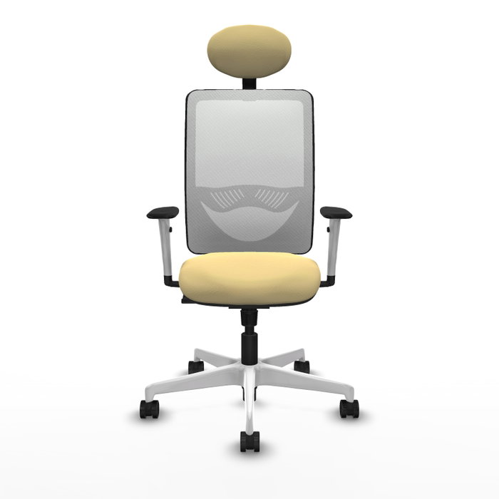 PIQUERAS Y CRESPO Silla de oficina Zulema con mecanismo Sincro, Crema y Blanco PIQUERAS Y CRESPO Silla de oficina Zulema con mecanismo Sincro, Crema y Blanco
