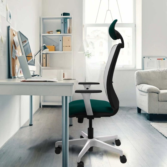 PIQUERAS Y CRESPO Silla de oficina Zulema con mecanismo Sincro, Crema y Blanco PIQUERAS Y CRESPO Silla de oficina Zulema con mecanismo Sincro, Crema y Blanco