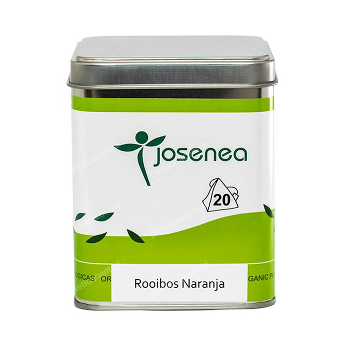 Josenea Infusión Rooibos Naranja 20 Pirámides en Lata | Antioxidante, Mejora Insomnio y Bienestar Estomacal Josenea Infusión Rooibos Naranja 20 Pirámides en Lata | Antioxidante, Mejora Insomnio y Bienestar Estomacal