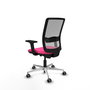 PIQUERAS Y CRESPO Silla de oficina Haches con mecanismo Sincro/Traslack Rosa y Gris