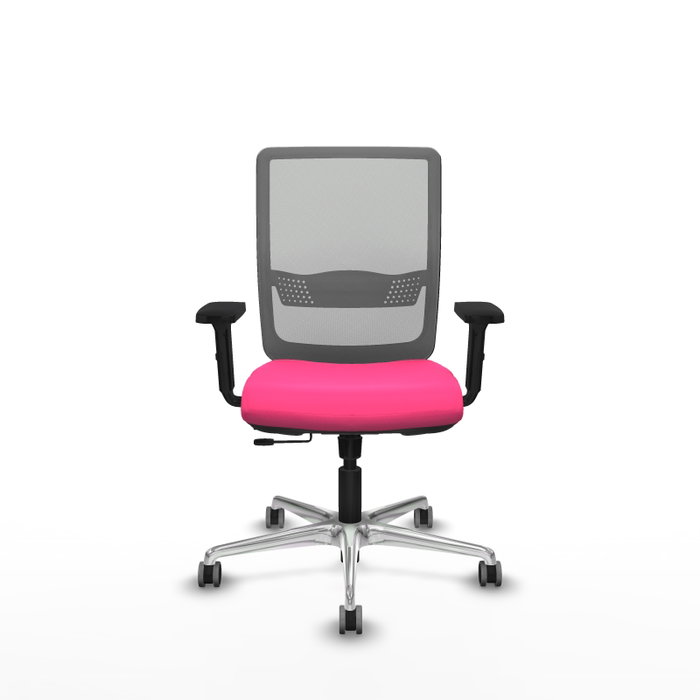 PIQUERAS Y CRESPO Silla de oficina Haches con mecanismo Sincro/Traslack Rosa y Gris PIQUERAS Y CRESPO Silla de oficina Haches con mecanismo Sincro/Traslack Rosa y Gris