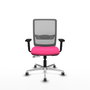 PIQUERAS Y CRESPO Silla de oficina Haches con mecanismo Sincro/Traslack Rosa y Gris