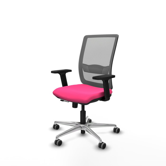 PIQUERAS Y CRESPO Silla de oficina Haches con mecanismo Sincro/Traslack Rosa y Gris PIQUERAS Y CRESPO Silla de oficina Haches con mecanismo Sincro/Traslack Rosa y Gris