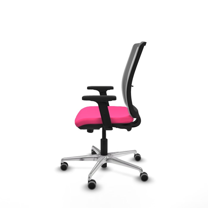 PIQUERAS Y CRESPO Silla de oficina Haches con mecanismo Sincro/Traslack Rosa y Gris PIQUERAS Y CRESPO Silla de oficina Haches con mecanismo Sincro/Traslack Rosa y Gris