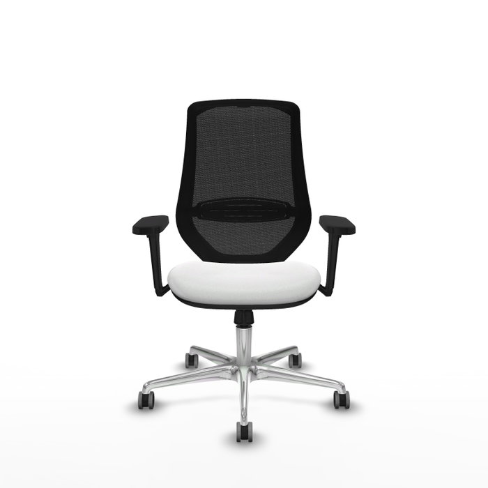 PIQUERAS Y CRESPO Silla de oficina Mardos con mecanismo Sincro, Blanco y Negro PIQUERAS Y CRESPO Silla de oficina Mardos con mecanismo Sincro, Blanco y Negro