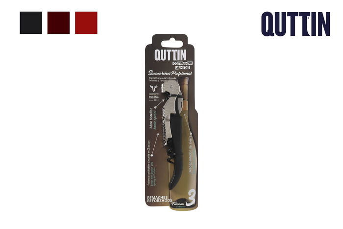 Quttin Abridor Sacacorchos Profesional con Muelle 12.5x3 cm (24 Unidades) Quttin Abridor Sacacorchos Profesional con Muelle 12.5x3 cm (24 Unidades)