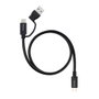 Nanocable Cable USB 3.2 Gen2 Intercambiable USB-C/USB-A a USB-C 60W 4K 0.5m Negro